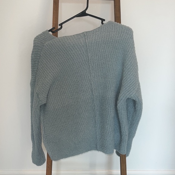 XS Light Blue Fuzzy Sweater - Picture 2 of 3